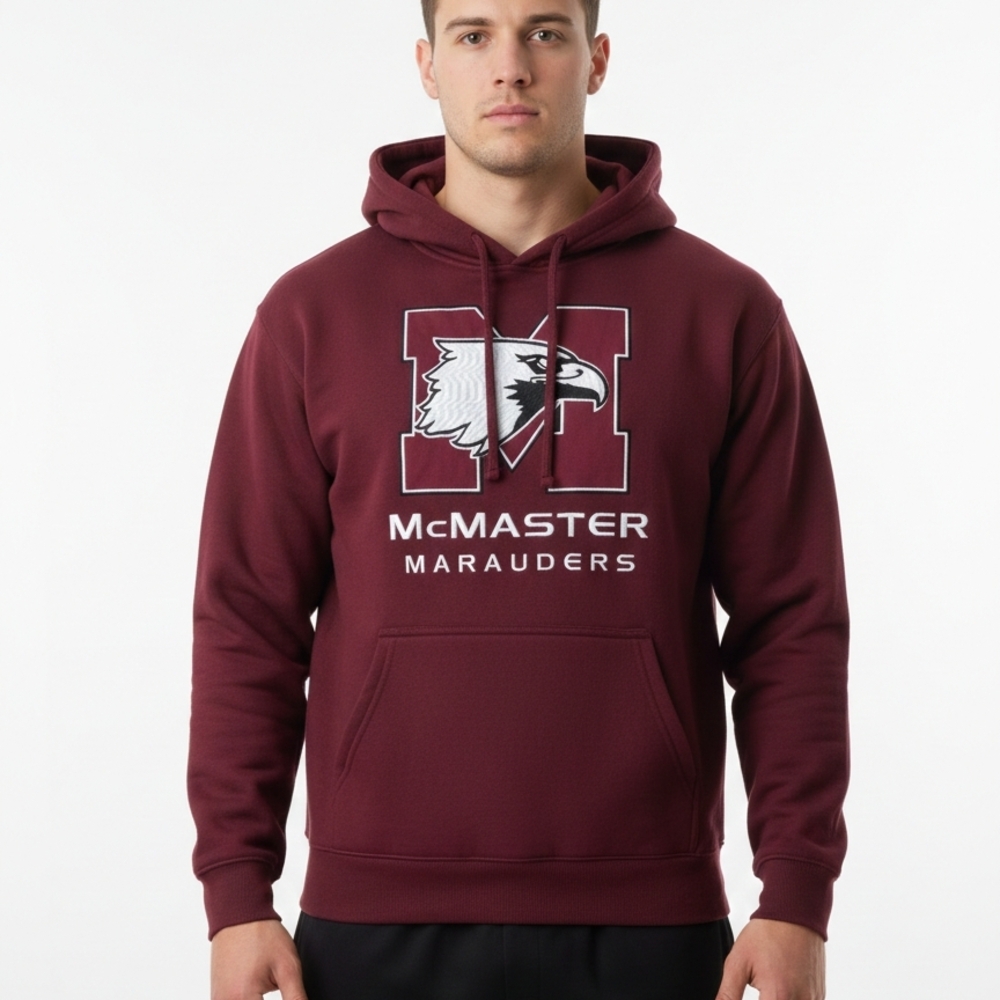 Varsity Burgundy Hoodie with Logo